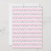 Pink and Faux Folie Silver Floral Wedding Update Kaart (Achterkant)