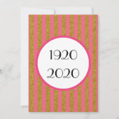 Pink and Gold 1920s Gatsby New Year Party Kaart (Achterkant)