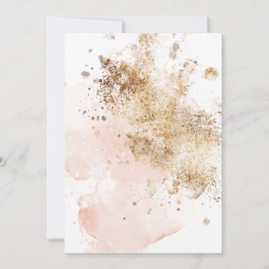 Pink And Gold 60th Birthday Invitations Kaart (Achterkant)