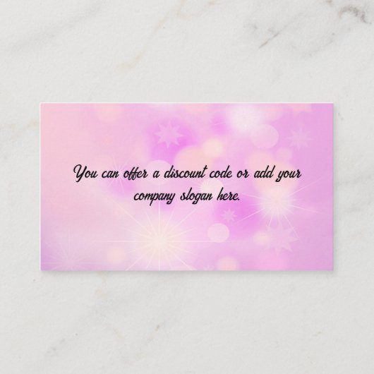 Pink and Gold Company Logo Visitekaartje (Achterkant)