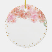 Pink and Gold Floral Godmothers Gold Keramisch Ornament (Achterkant)
