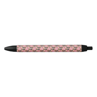 Pink and Gold Floral Pen