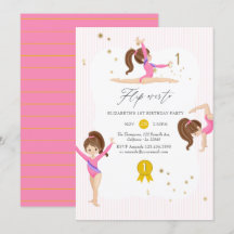 Pink and Gold Gymnastics 1st Birthday Party