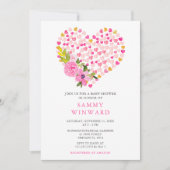 Pink and Gold Hearts Valentijn Baby shower Kaart (Voorkant)