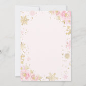 Pink and Gold Kerstmis Pajama Birthday Party Kaart (Achterkant)