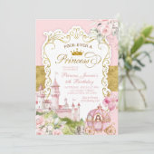 Pink and Gold Kingdom Four-ever a Princess  Kaart (Staand voorkant)