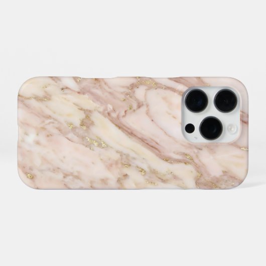 pink and gold marble iPhone hoesje (Achterkant horizontaal)