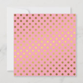 Pink and Gold Polka Dots Birthday Kaart (Achterkant)