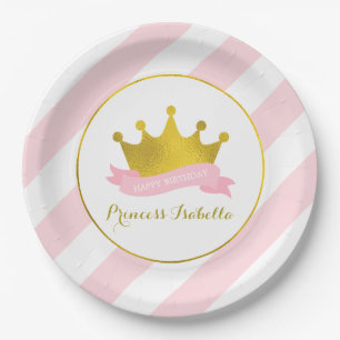 Pink and Gold Princess Birthday Party Papieren Bordje