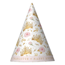 Pink and Gold Princess Party Pet - Koninklijk Verj Feesthoedjes