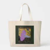 Pink and Gold Sparkle Morning Glory Grote Tote Bag (Achterkant)