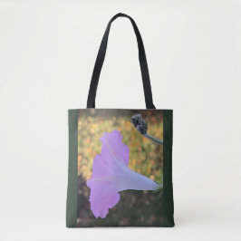 Pink and Gold Sparkle Morning Glory Tote Bag