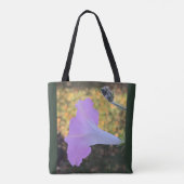 Pink and Gold Sparkle Morning Glory Tote Bag (Achterkant)