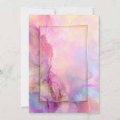 Pink and Gold Surprise 55th Birthday Party Kaart (Achterkant)