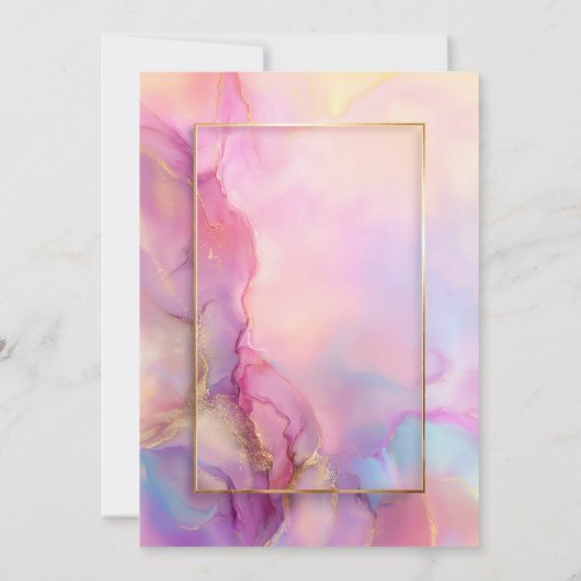 Pink and Gold Surprise 65th Birthday Party Kaart (Achterkant)