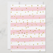 Pink and Gold Winter Woodland Truck First Birthday Kaart (Achterkant)