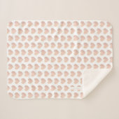 Pink and Golden effect Elegant Heart Sherpa Deken (Voorkant (horizontaal))