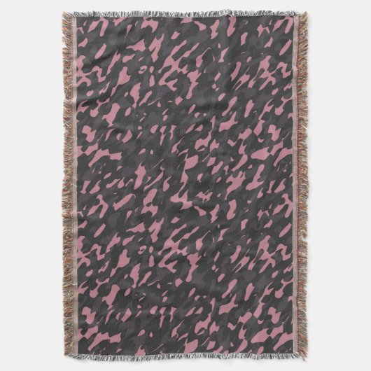 pink and gray camo abstract deken (Voorkant Verticaal)