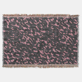 pink and gray camo abstract deken