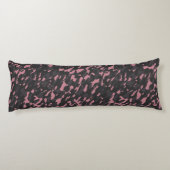 pink and gray camo abstract lichaamskussen (Achterkant)