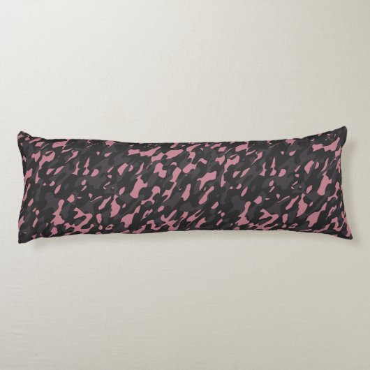 pink and gray camo abstract lichaamskussen (Achterkant)