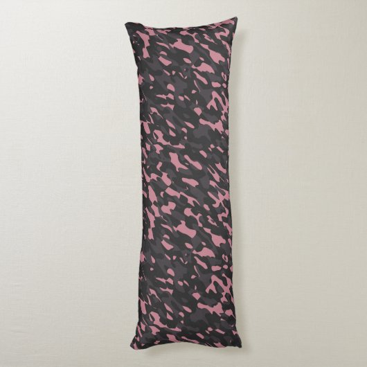 pink and gray camo abstract lichaamskussen (Achterkant (Verticaal))