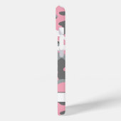 Pink and Gray Camouflage Personalized Case-Mate iPhone Case (Achterkant / Links)