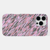 pink and gray green camo abstract iPhone hoesje (Achterkant horizontaal)