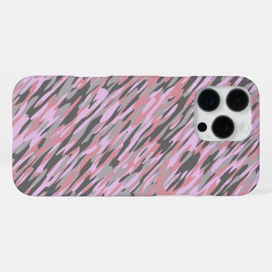 pink and gray green camo abstract iPhone hoesje (Achterkant horizontaal)