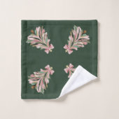 Pink and Green Brushstroke Christmas Tree Bad Handdoek (Wasdoekje)