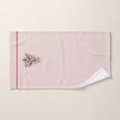 Pink and Green Brushstroke Christmas Tree Bad Handdoek (Handdoek)