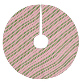 Pink and Green Candy Cane Stripes  Kerstboom Rok