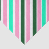 Pink and Green Christmas Candy Stripes  Tissuepapier (Detail)