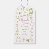 Pink and Green Easter Brunch and Egg Hunt Thank Cadeaulabel (Voorkant)