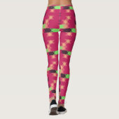 pink and green geometric leggings (Achterkant)