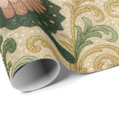 Pink and Green Gift Wrap Butterfly Print Cadeaupapier (Rol Hoek)