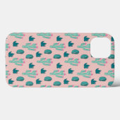Pink and Green Girly Cactus Pattern Case-Mate iPhone Case (Achterkant (horizontaal))