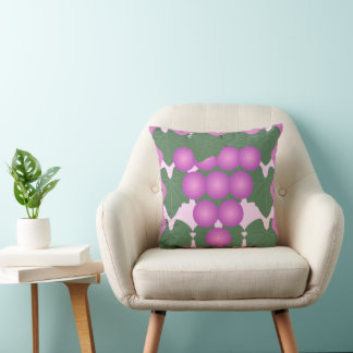 Pink and Green Grape Pattern Christian Home Decor Kussen