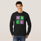 Pink and Green HBCU Block Letters T-shirt (Voorkant volledig)