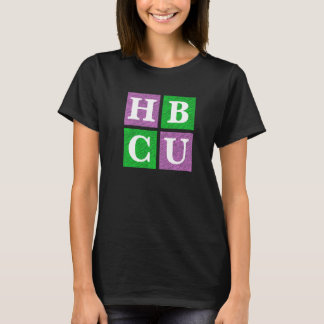 Pink and Green HBCU Block Letters   T-shirt