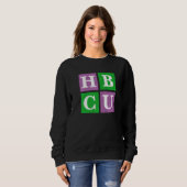 Pink and Green HBCU Block Letters   Trui (Voorkant volledig)