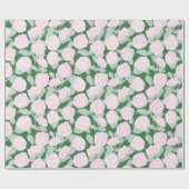 Pink and Green Hydrangea Floral Cadeaupapier (Vlak)