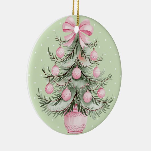 Pink and Green Keramisch Ornament (Rechts)