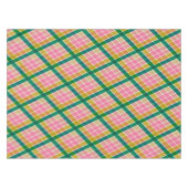 Pink and Green Modern Plaid Christmas Pattern Tafelkleed (Voorkant (Horizontaal))