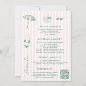 Pink And Green Palm Springs Bachelorette Weekend Kaart (Achterkant)