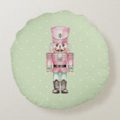 Pink and Green Rond Kussen (Achterkant)