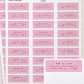 Pink and Green Simple Antique Serif Text Etiket