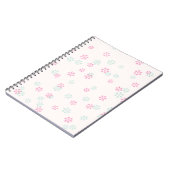 Pink And Green Snowflake Spiral Photo Notebook Notitieboek (Linkerzijde)