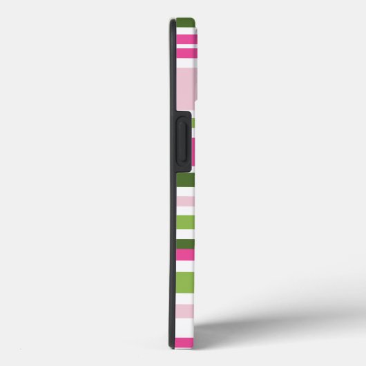 Pink and Green Stripe Tough Case-Mate iPhone Case (Achterkant / Rechts)