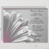 Pink and Grey Floral Highlights Wedding Menu (Voorkant / Achterkant)
